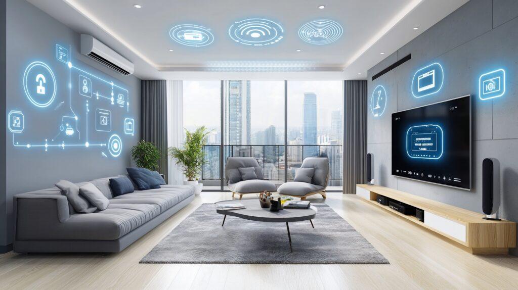 Smartes Wohnzimmer mit Netzwerkvisualisierung | LWL Werkzeug